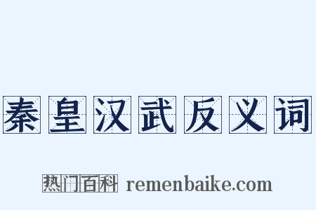 秦皇汉武反义词是什么意思的图片